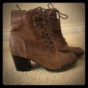 Madden girl women boots lace up with heel